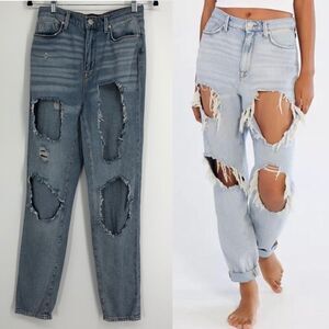 BDG Urban Outfitters Mom High-Rise Destroyed Jeans Size Womens 26